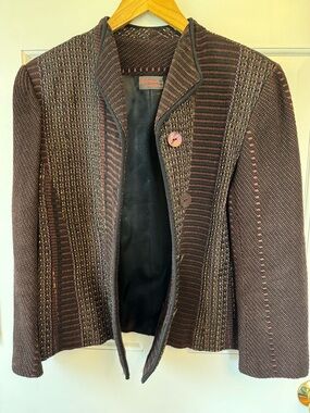 Vintage Deborah Cross BrownBlack Blazer